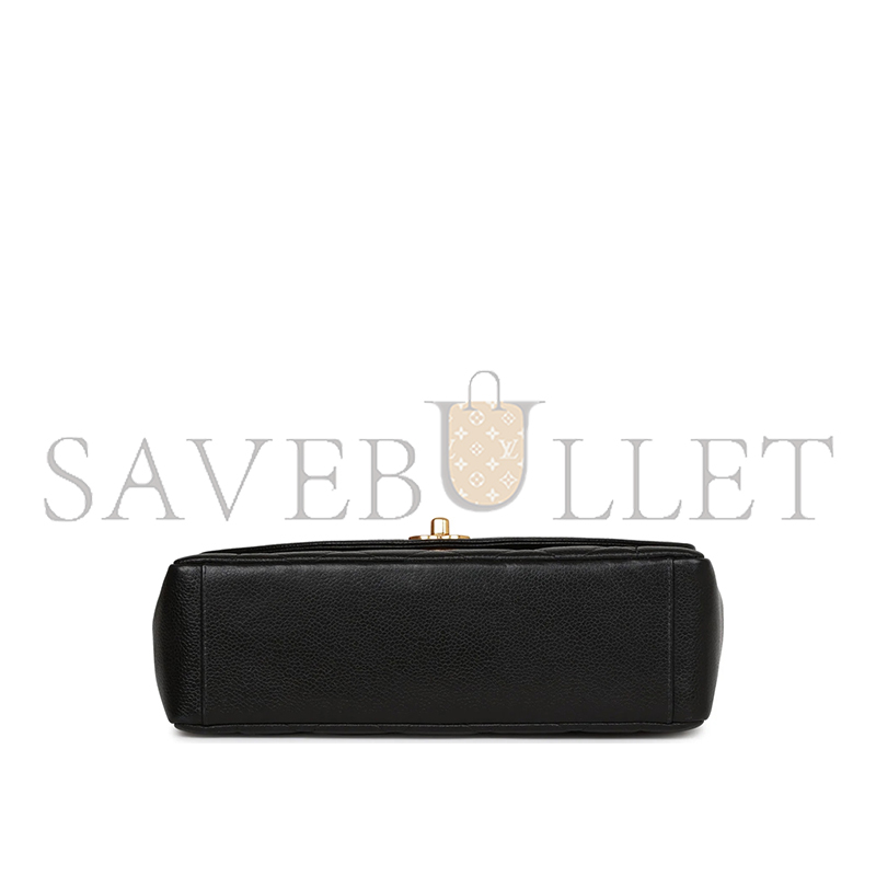 CHANEL MEDIUM DIANA FLAP BAG BLACK CAVIAR GOLD HARDWARE A2221 (22.5*14*7cm)